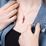 Carica l'immagine nella Galleria, Collana Con Corno Grande