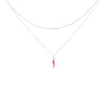 Carica l'immagine nella Galleria, Collana Doppia Con Corno