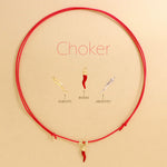 Carica l'immagine nella Galleria, Choker Cordino Corno