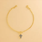 Carica l'immagine nella Galleria, Bracciale Croce Arrotondata