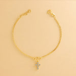 Carica l'immagine nella Galleria, Bracciale Croce Arrotondata