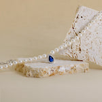 Carica l'immagine nella Galleria, Collana Di Perle Con Goccia Zirconata