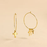 Carica l'immagine nella Galleria, Orecchini Tris Cerchio