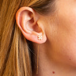 Carica l'immagine nella Galleria, Orecchino Filo Con Croce