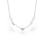 Carica l'immagine nella Galleria, Collana con Due Nomi e Cuore Centrale