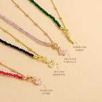 Carica l'immagine nella Galleria, Collana Pietre e Catena