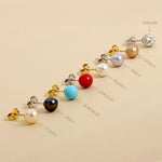 Carica l'immagine nella Galleria, Orecchini Con Perla Da 6 MM