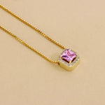 Carica l'immagine nella Galleria, Collana Con Quadrato Zirconato