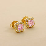 Carica l'immagine nella Galleria, Orecchini Con Quadrato Zirconato