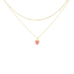 Carica l'immagine nella Galleria, Collana Doppia Con Pendente Swarovski