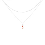 Carica l'immagine nella Galleria, Collana Doppia Con Corno