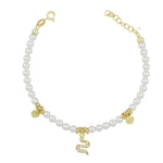 Carica l'immagine nella Galleria, Bracciale Di Perle Con Pendenti Strass