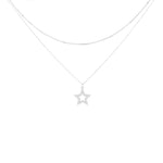 Carica l'immagine nella Galleria, Collana Doppia Con Pendente Strass