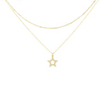 Carica l'immagine nella Galleria, Collana Doppia Con Pendente Strass