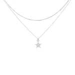 Carica l'immagine nella Galleria, Collana Doppia Con Pendente Strass