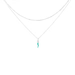 Carica l'immagine nella Galleria, Collana Doppia Con Corno