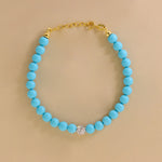 Carica l'immagine nella Galleria, Bracciale Di Perle Turchese Con Perla Colorata