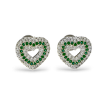 Carica l'immagine nella Galleria, Orecchini Cuore Zircone