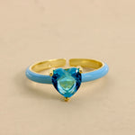 Carica l'immagine nella Galleria, Anello Cuore Arcobaleno