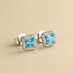 Carica l'immagine nella Galleria, Orecchini Con Quadrato Zirconato