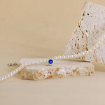 Carica l'immagine nella Galleria, Collana Di Perle Con Pietra A Cerchio