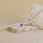 Carica l'immagine nella Galleria, Collana Di Perle Con Quadrato Zirconato