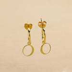 Carica l'immagine nella Galleria, Orecchino Geometria Con Pendente