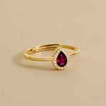 Carica l'immagine nella Galleria, Anello Con Goccia Zirconata