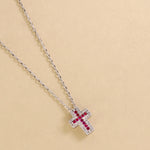 Carica l'immagine nella Galleria, Collana Croce Strass