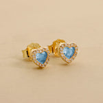 Carica l'immagine nella Galleria, Orecchini Con Cuori Zirconati