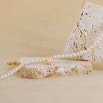 Carica l'immagine nella Galleria, Collana Di Perle Con Pietra A Cerchio