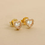 Carica l'immagine nella Galleria, Orecchini Con Cuori Zirconati