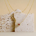 Carica l'immagine nella Galleria, Collana Doppia Con Cerchio