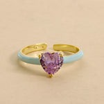 Carica l'immagine nella Galleria, Anello Cuore Arcobaleno