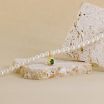 Carica l'immagine nella Galleria, Collana Di Perle Con Ovale Zirconato