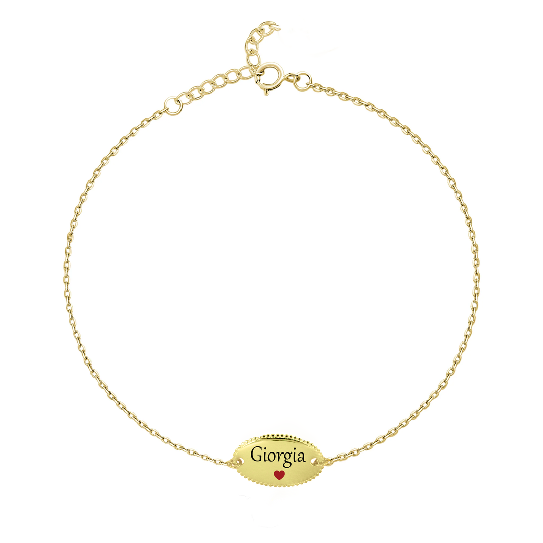 Bracciale Ovale Con Incisione