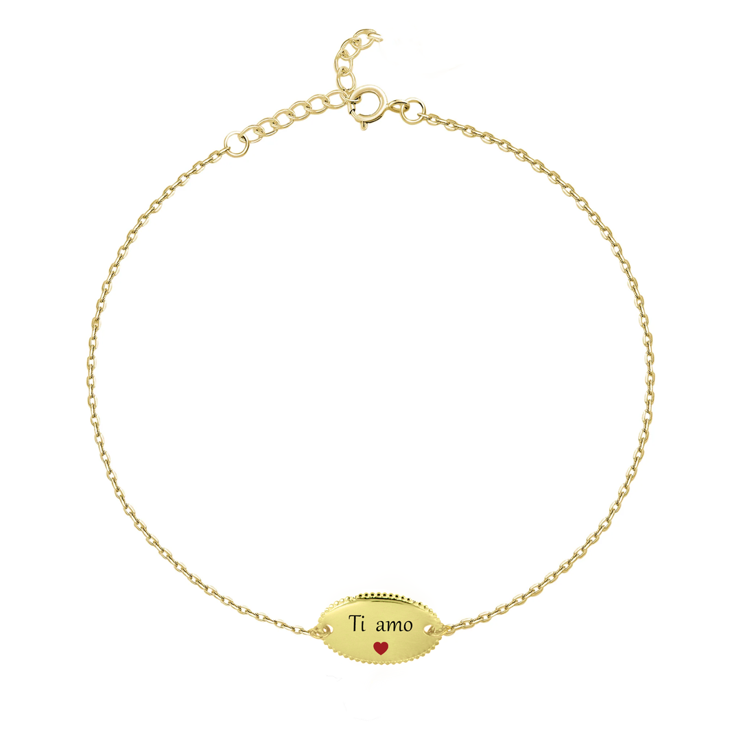 Bracciale Ovale Con Incisione