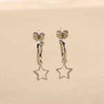 Carica l'immagine nella Galleria, Orecchino Geometria Con Pendente