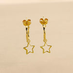 Carica l'immagine nella Galleria, Orecchino Geometria Con Pendente