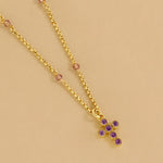 Carica l'immagine nella Galleria, Collana con Pietre Colorate e Croce