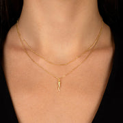 Collana Doppia Con Corno