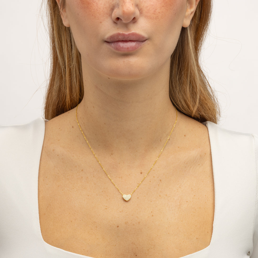 Collana Cuore Pavé