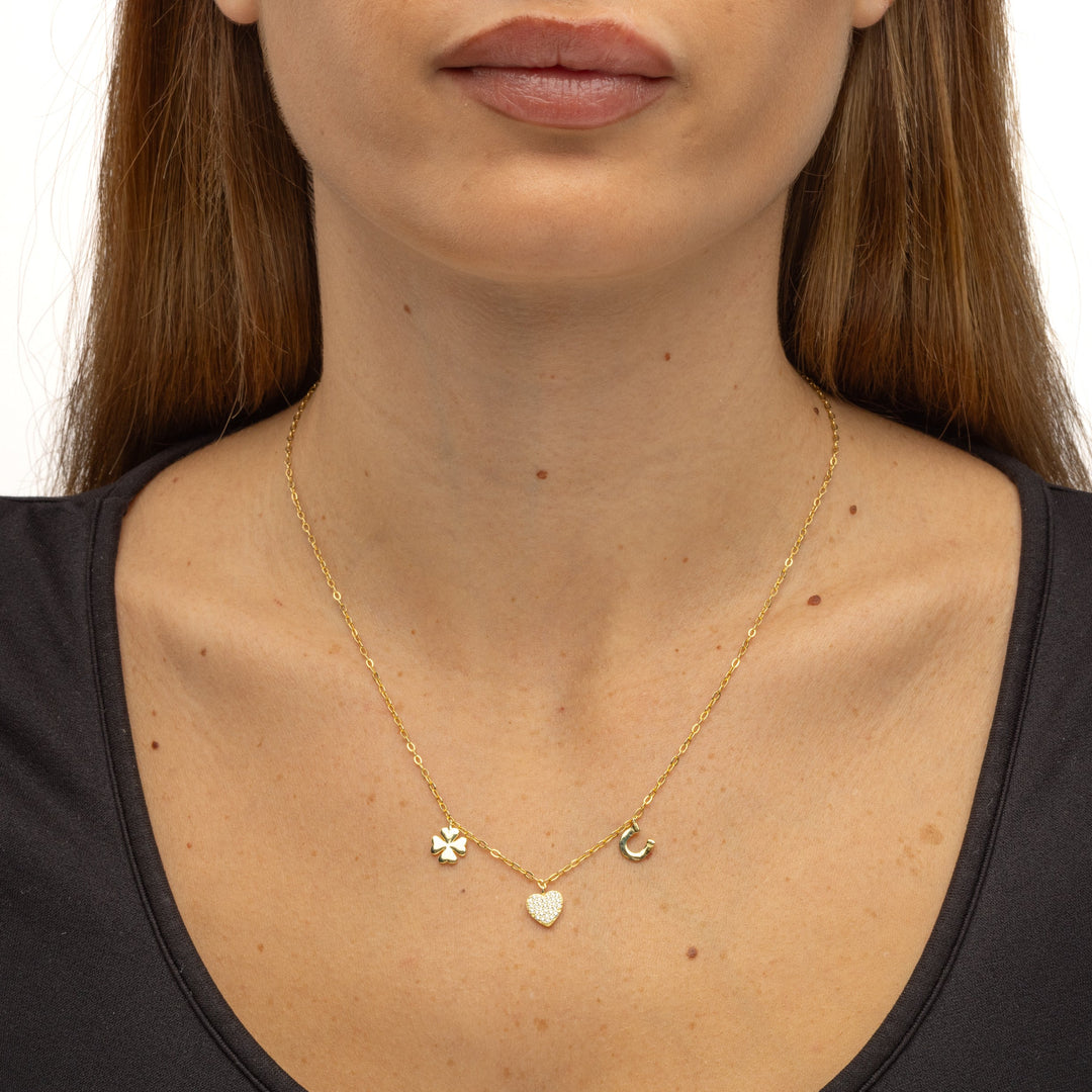 Collana Tris Pendenti Porta Fortuna