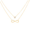 Collana doppia infinito e punto luce