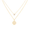 Collana doppia quadrifoglio e punto luce