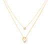 Collana doppia cuore e punto luce