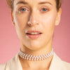 Collana con Perle e Cristalli Colorati