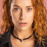 Carica l'immagine nella Galleria, Choker con Perle 8mm e Cuore
