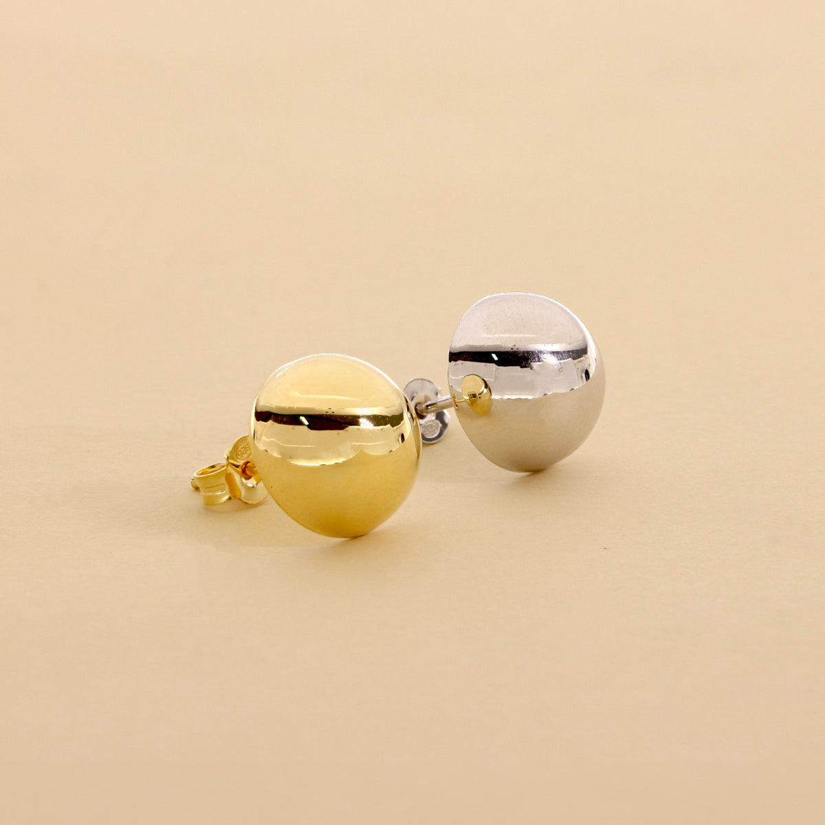 Brillante Orecchini a Cerchio 1,10 CT H / Argento 750 Oro Giallo Valore Brillante Orecchini a Cerchio 1,10 CT H / Argento 750 Oro Giallo Valore