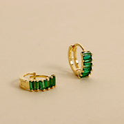 Orecchini Cerchio Veretta Zirconato